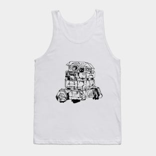 Friendly retro trashcan droid (black) Tank Top